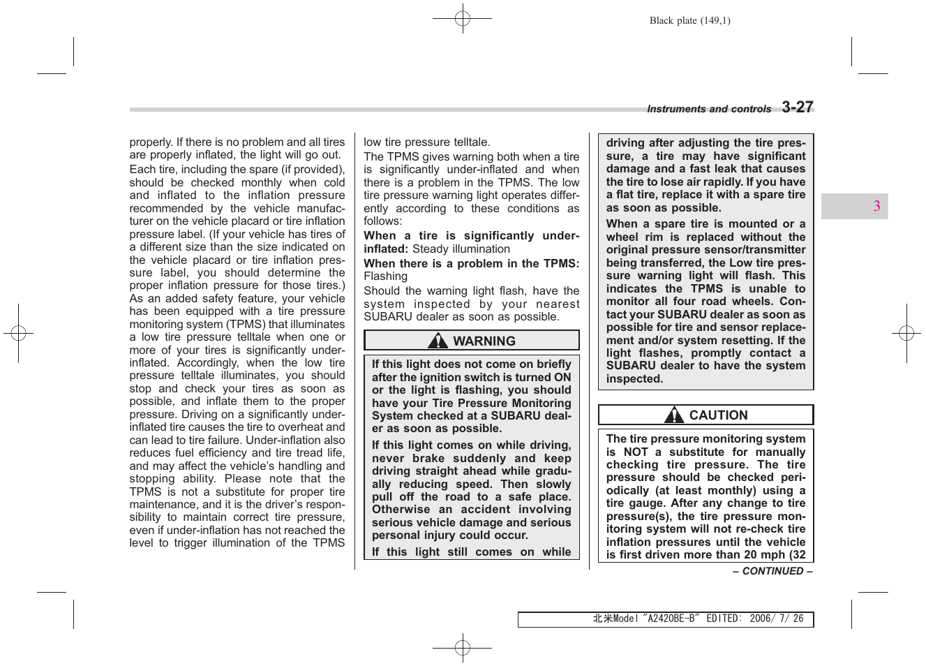 Subaru 2007 Legacy User Manual | Page 148 / 442