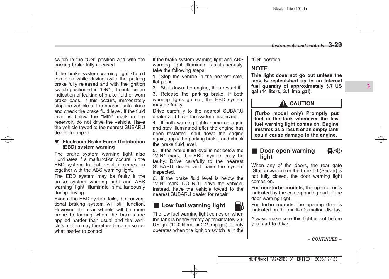 Subaru 2007 Legacy User Manual | Page 150 / 442