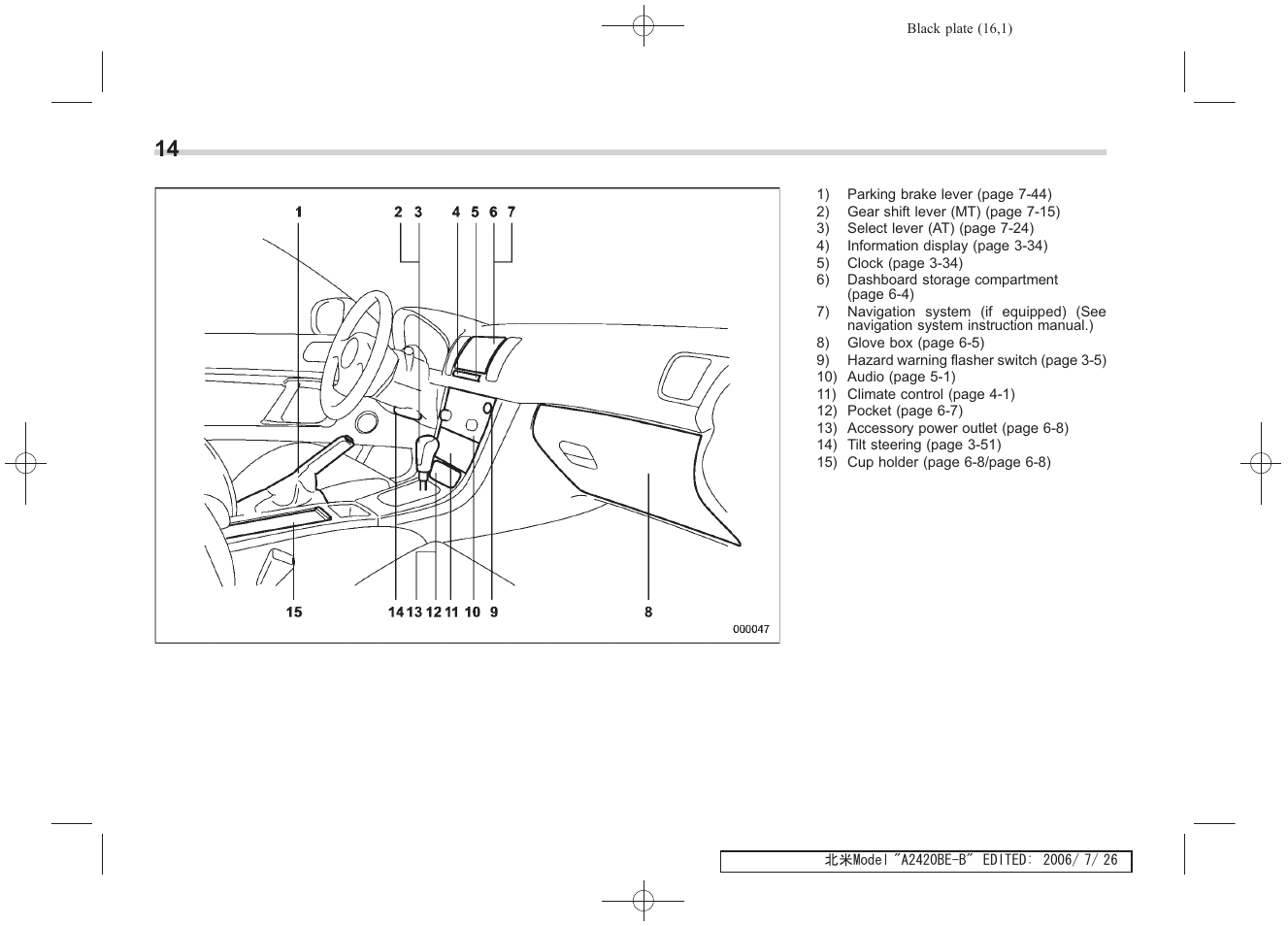 Subaru 2007 Legacy User Manual | Page 17 / 442