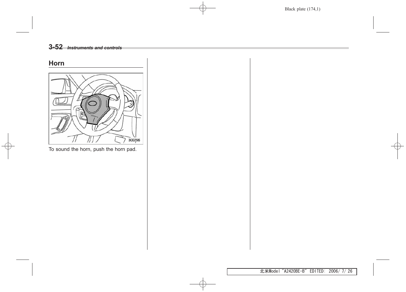 Horn | Subaru 2007 Legacy User Manual | Page 173 / 442