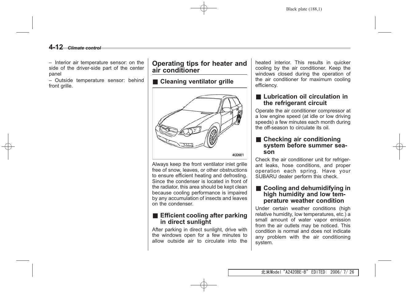 Subaru 2007 Legacy User Manual | Page 185 / 442