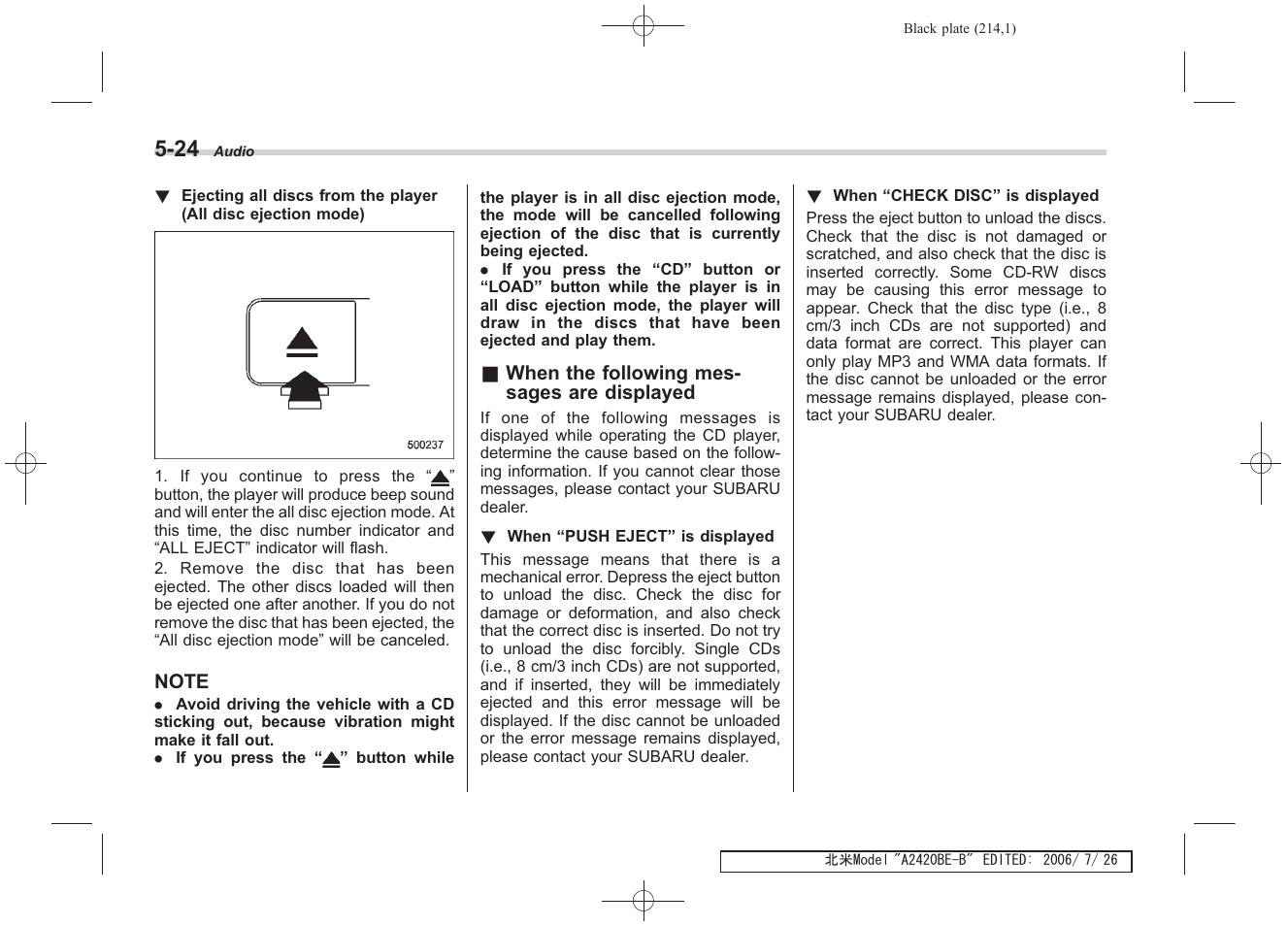 Subaru 2007 Legacy User Manual | Page 211 / 442