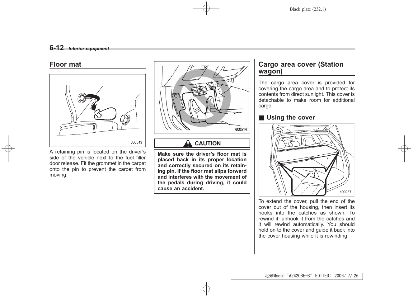 Subaru 2007 Legacy User Manual | Page 227 / 442