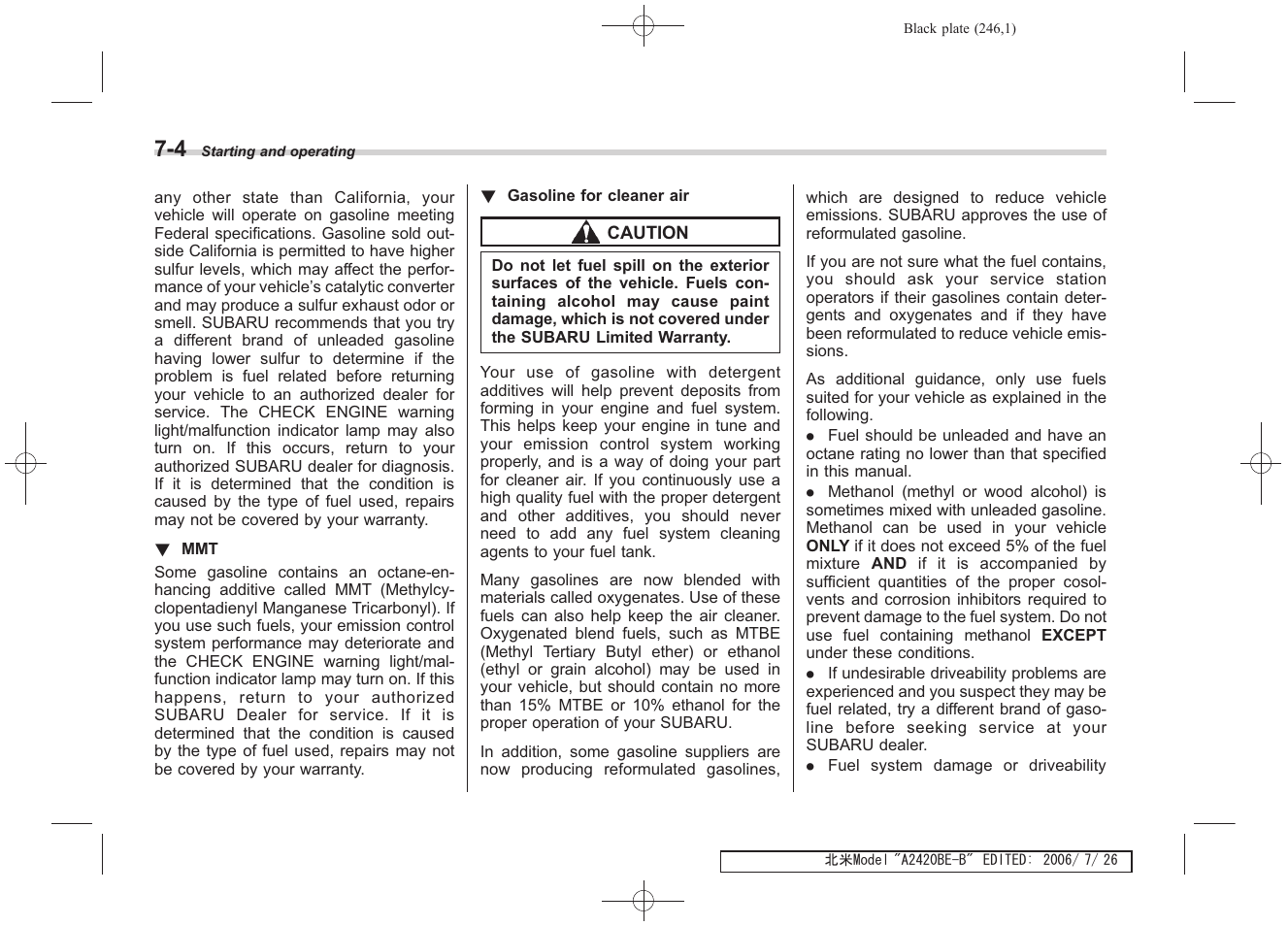 Subaru 2007 Legacy User Manual | Page 241 / 442