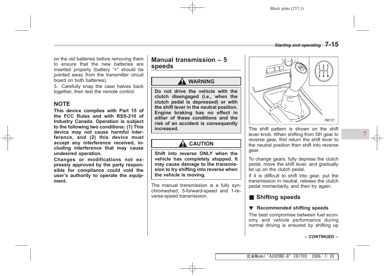 Subaru 2007 Legacy User Manual | Page 252 / 442