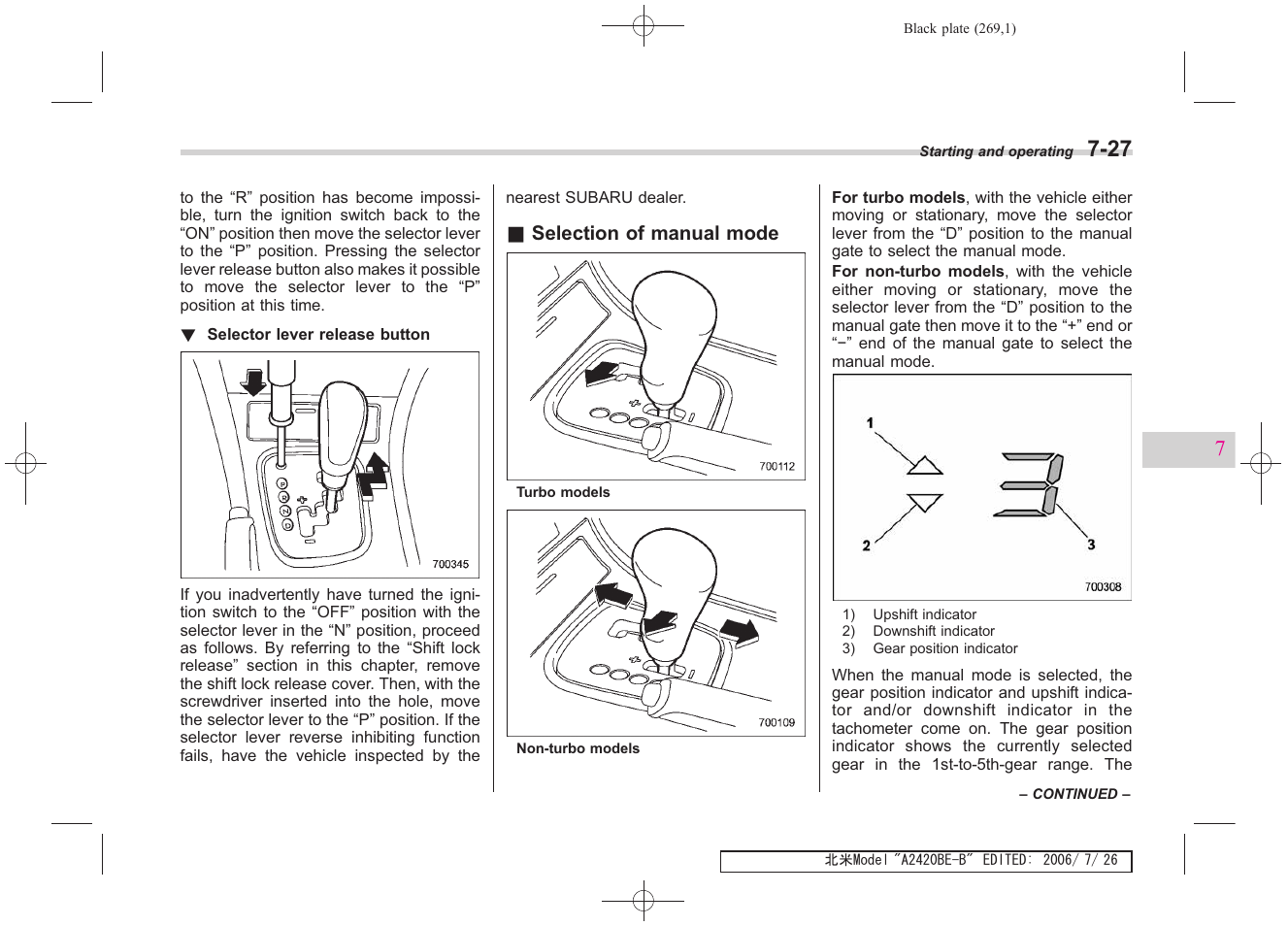 Subaru 2007 Legacy User Manual | Page 264 / 442
