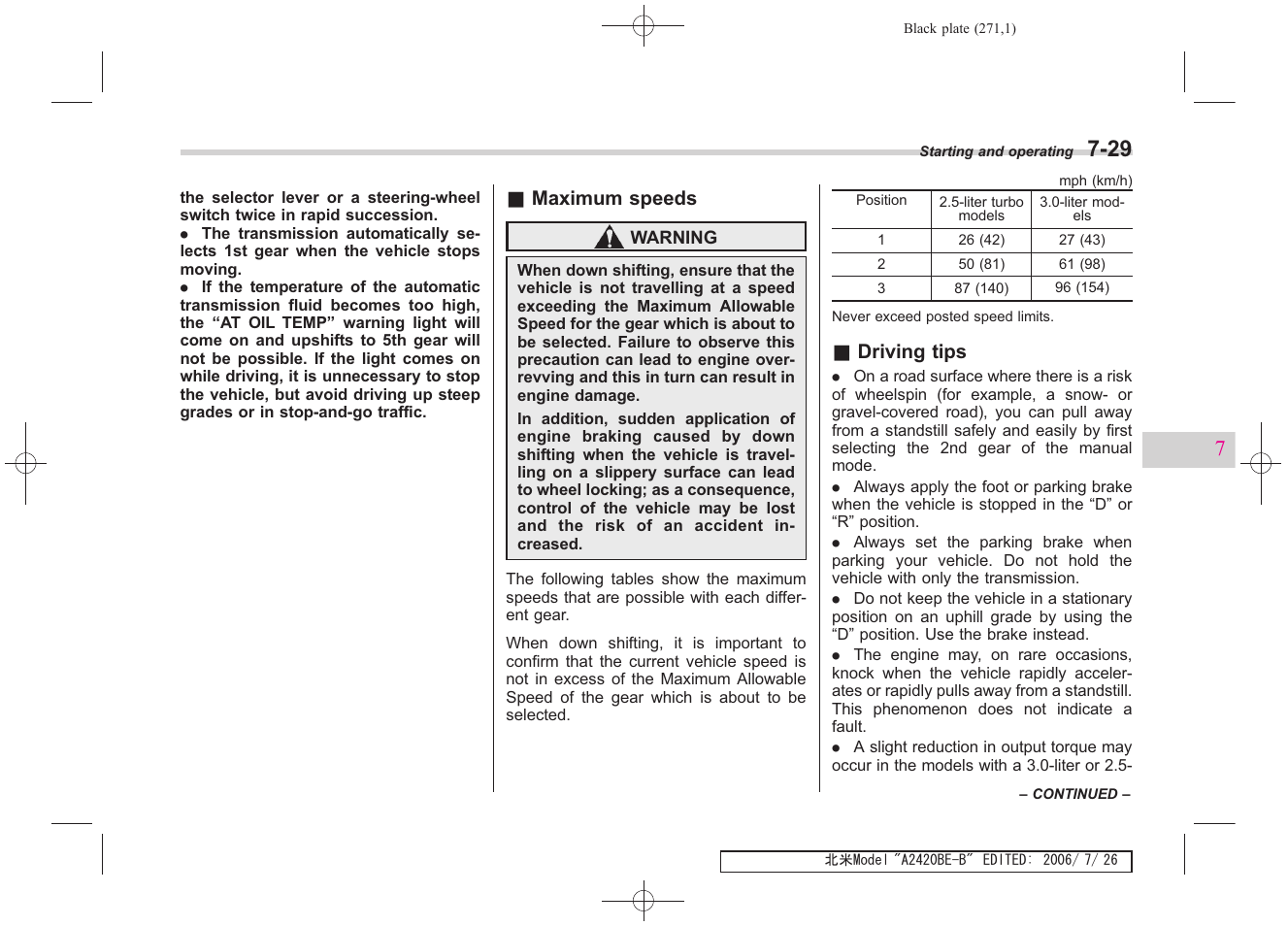 Subaru 2007 Legacy User Manual | Page 266 / 442