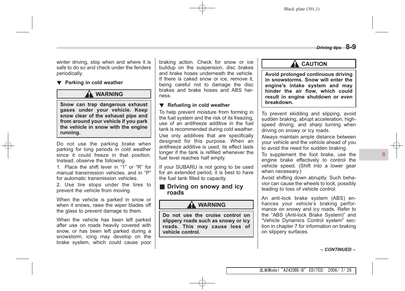 Subaru 2007 Legacy User Manual | Page 296 / 442