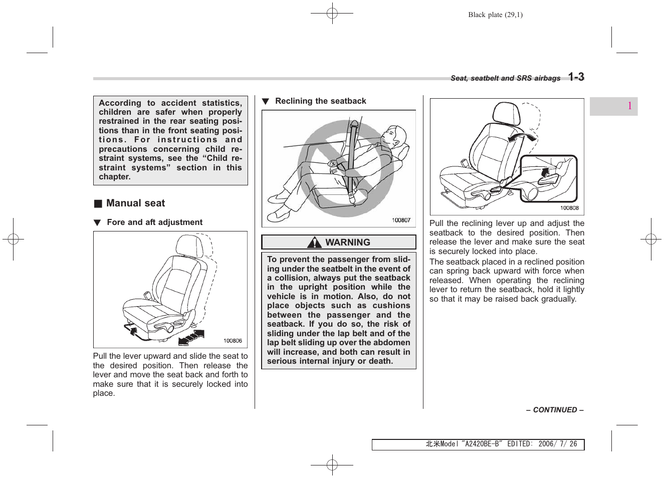 Subaru 2007 Legacy User Manual | Page 30 / 442