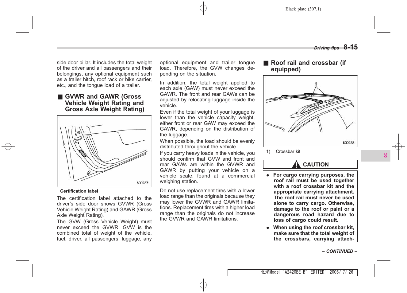 Subaru 2007 Legacy User Manual | Page 302 / 442