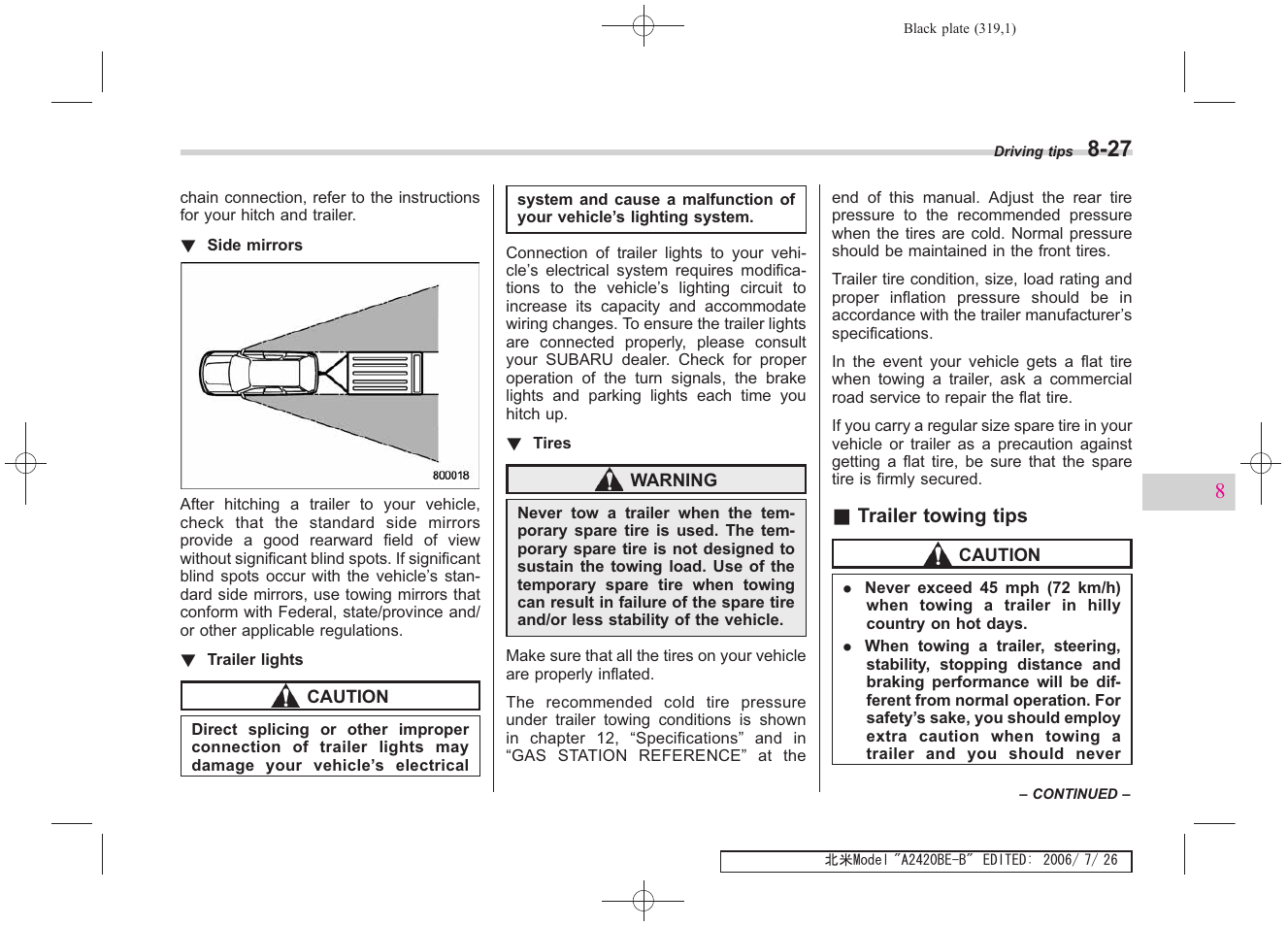 Subaru 2007 Legacy User Manual | Page 314 / 442