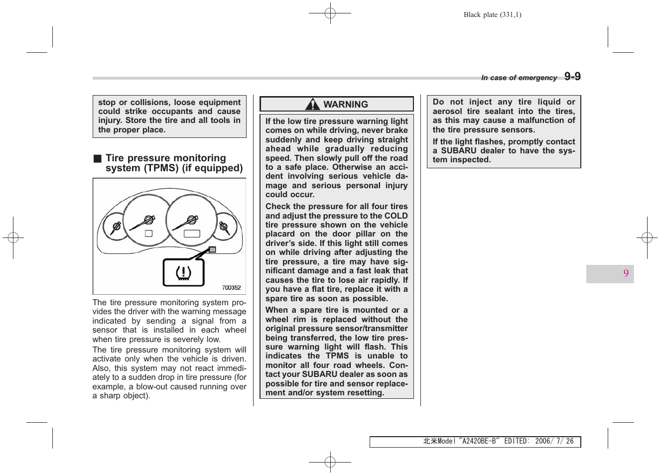 Subaru 2007 Legacy User Manual | Page 326 / 442