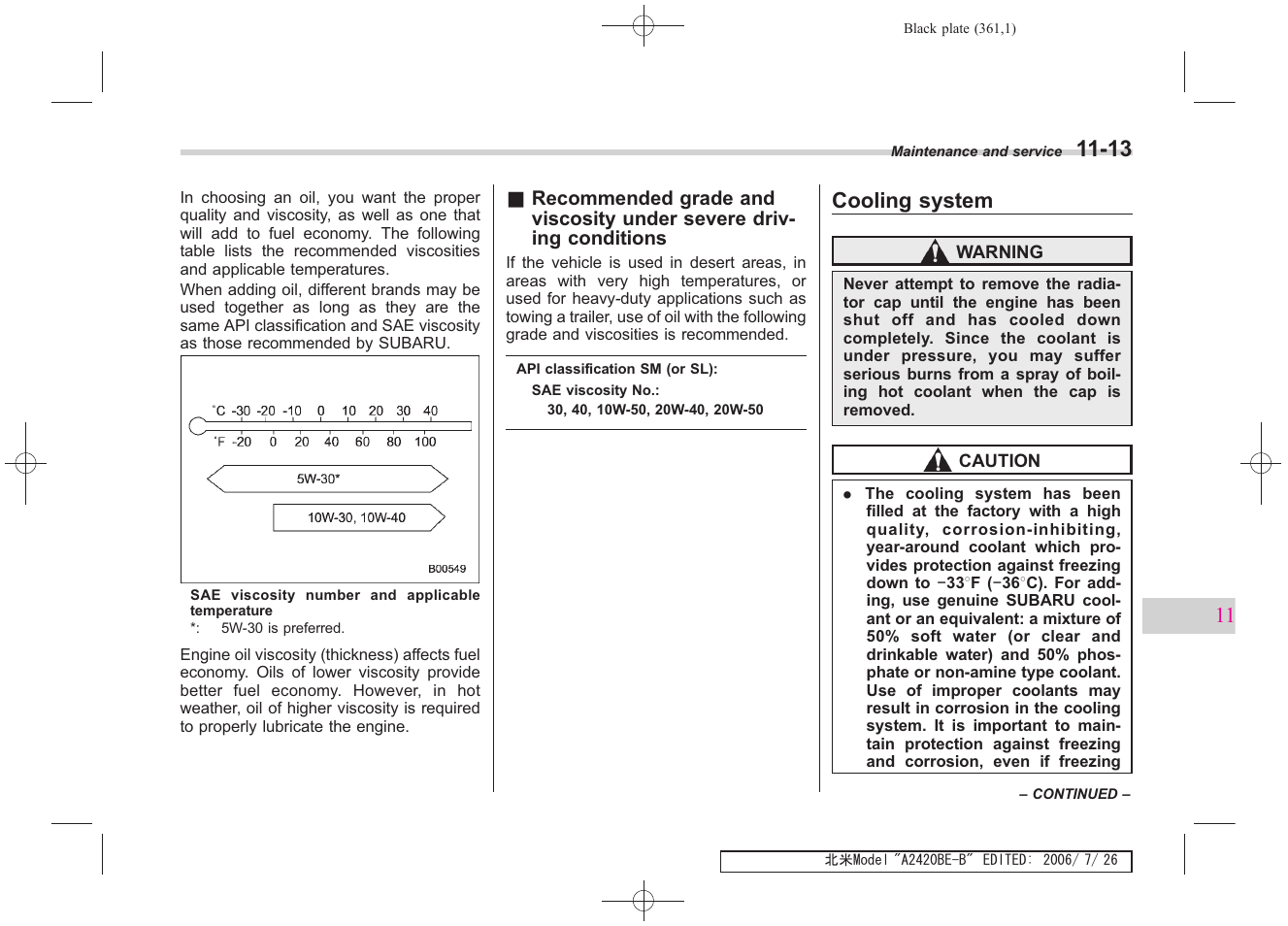 Cooling system | Subaru 2007 Legacy User Manual | Page 356 / 442