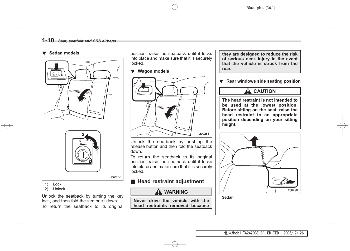 Subaru 2007 Legacy User Manual | Page 37 / 442