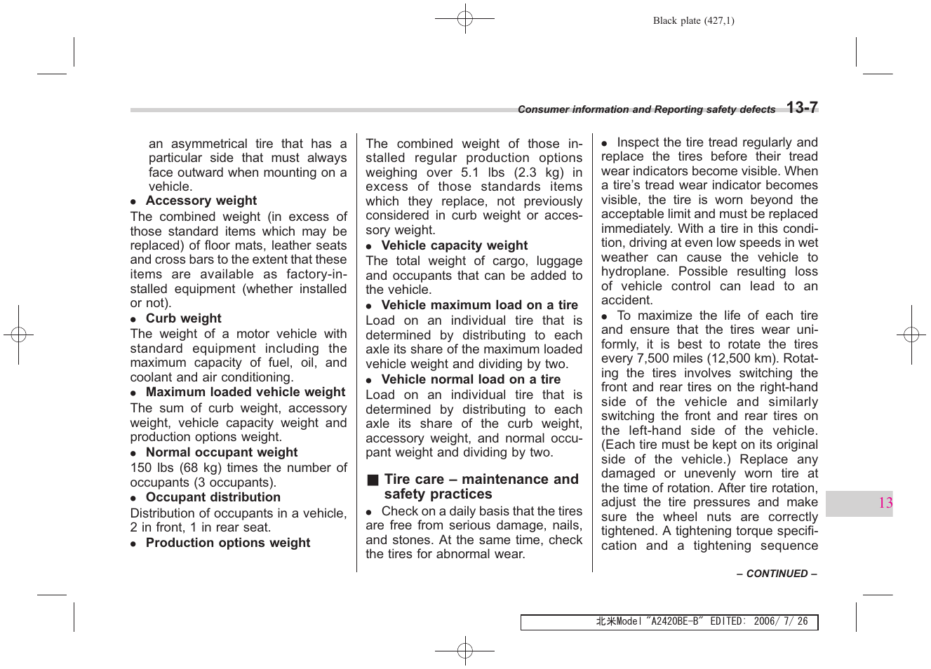 Subaru 2007 Legacy User Manual | Page 422 / 442