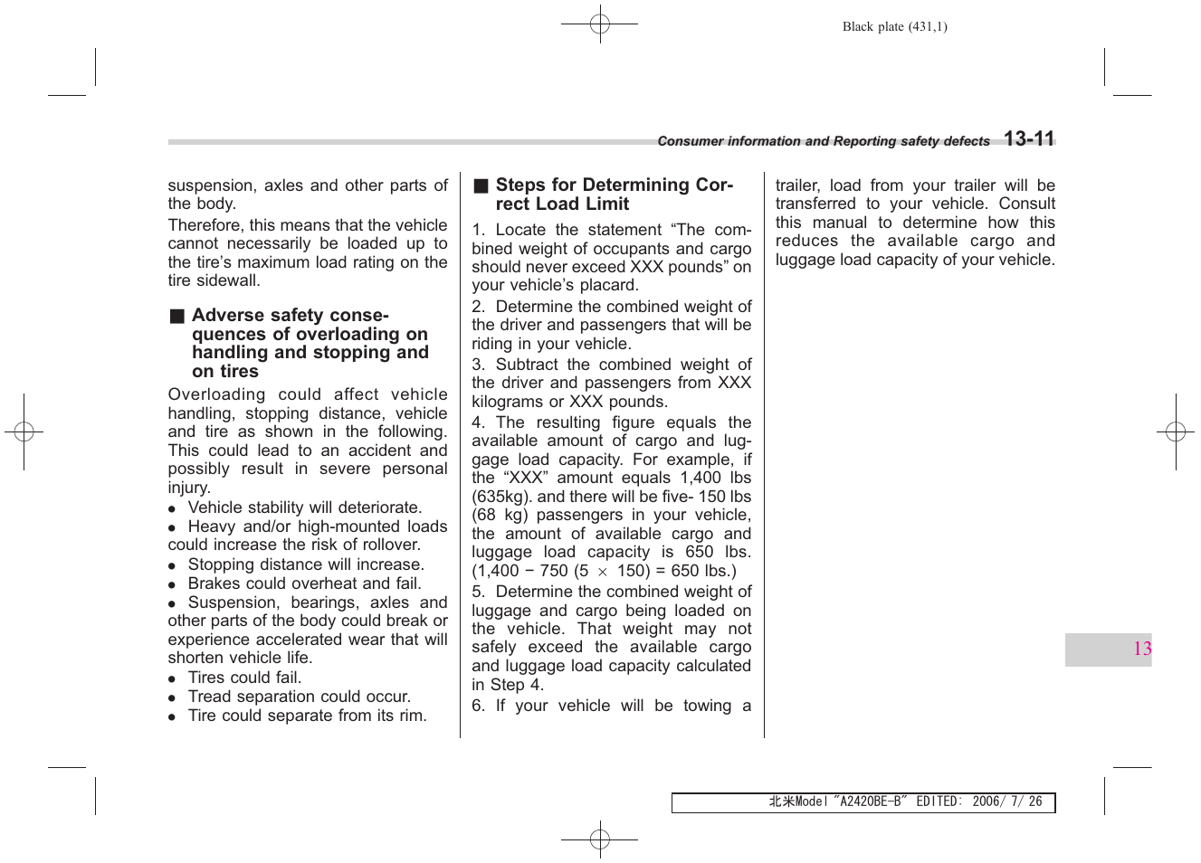 Subaru 2007 Legacy User Manual | Page 426 / 442