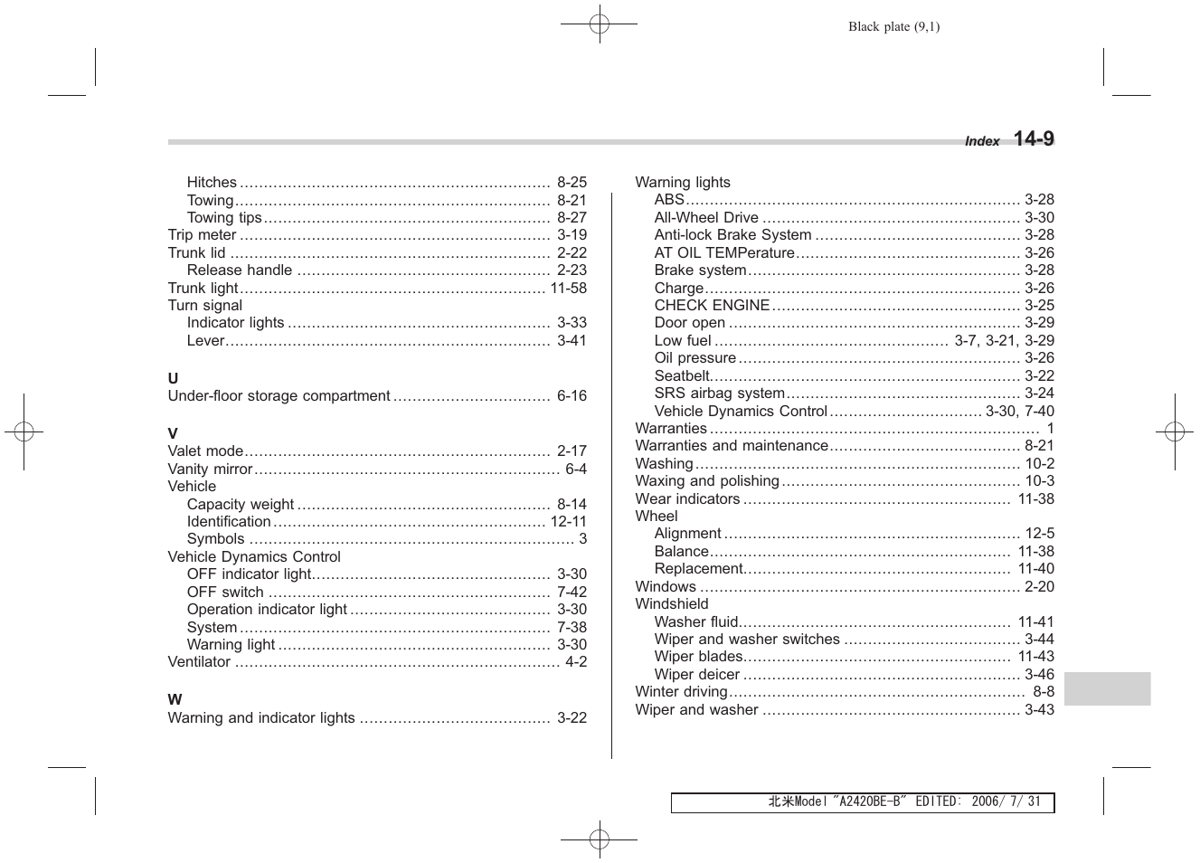 Subaru 2007 Legacy User Manual | Page 438 / 442