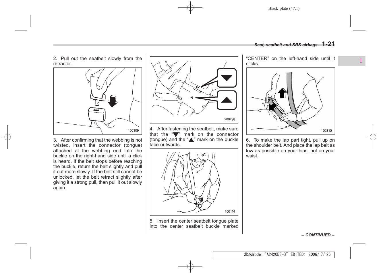 Subaru 2007 Legacy User Manual | Page 48 / 442