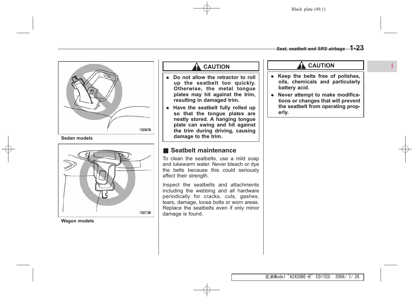 Subaru 2007 Legacy User Manual | Page 50 / 442