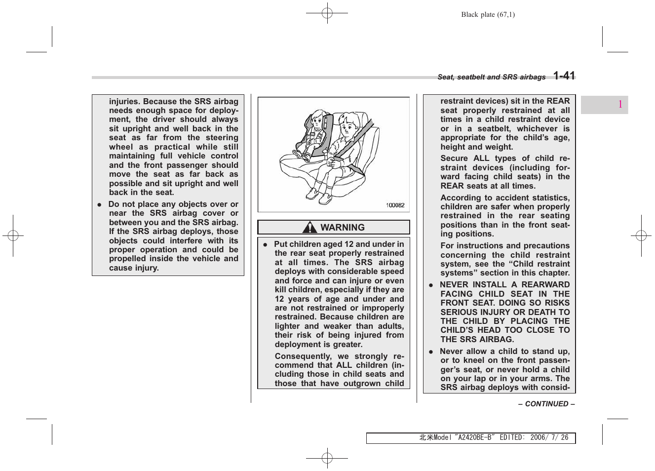 Subaru 2007 Legacy User Manual | Page 68 / 442