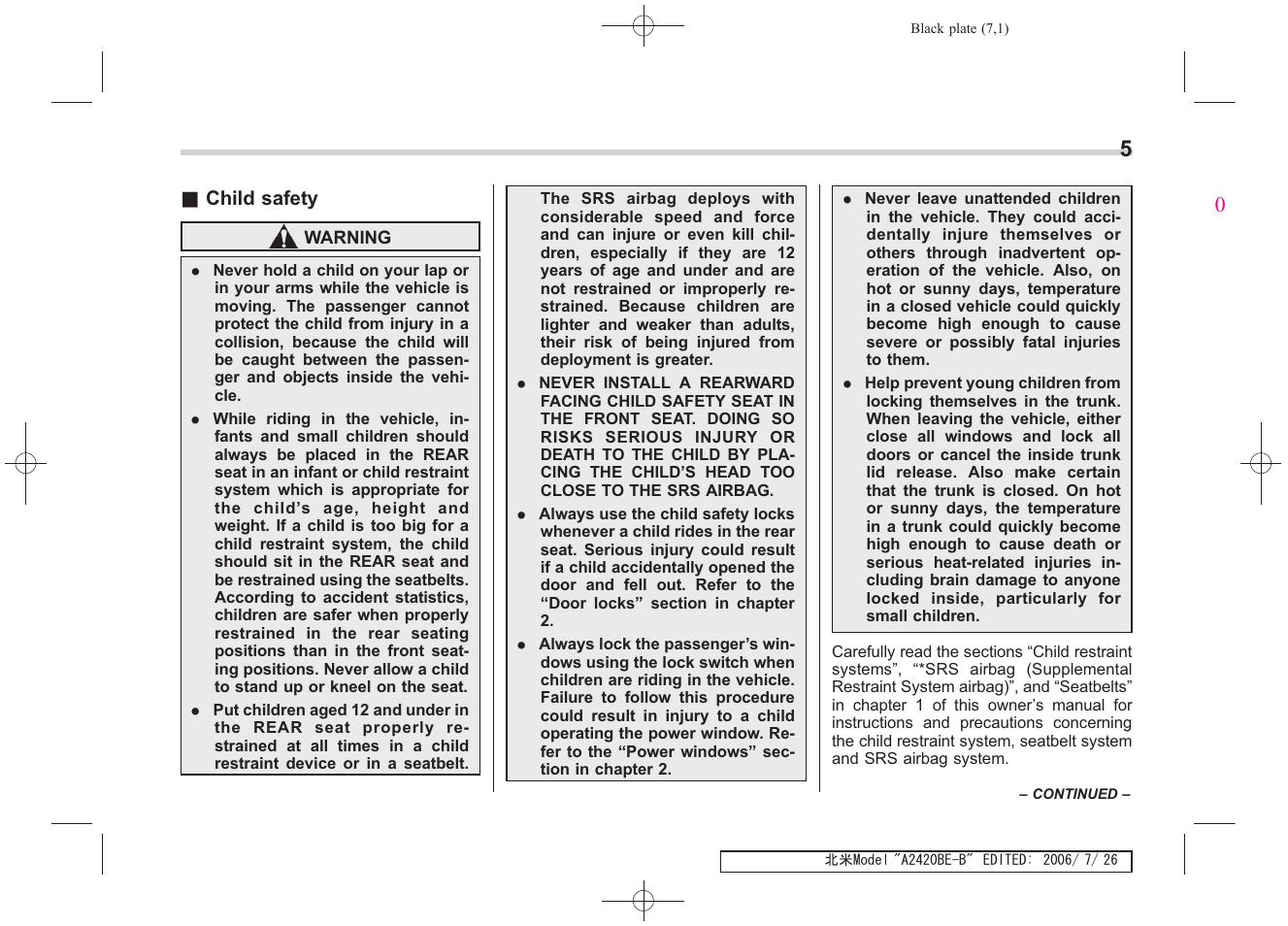 Subaru 2007 Legacy User Manual | Page 8 / 442