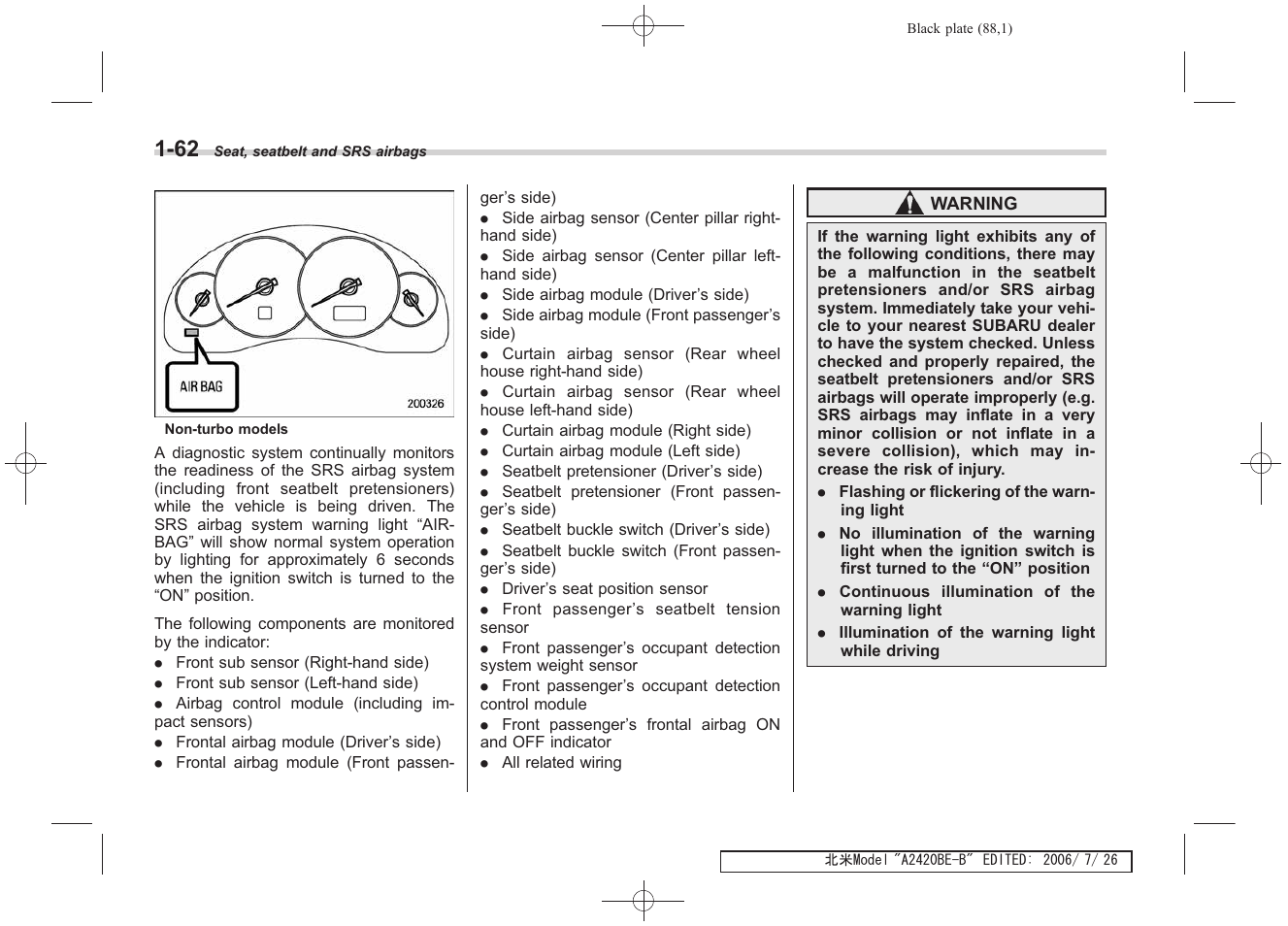 Subaru 2007 Legacy User Manual | Page 89 / 442