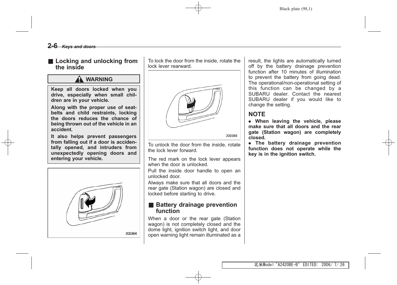 Subaru 2007 Legacy User Manual | Page 97 / 442