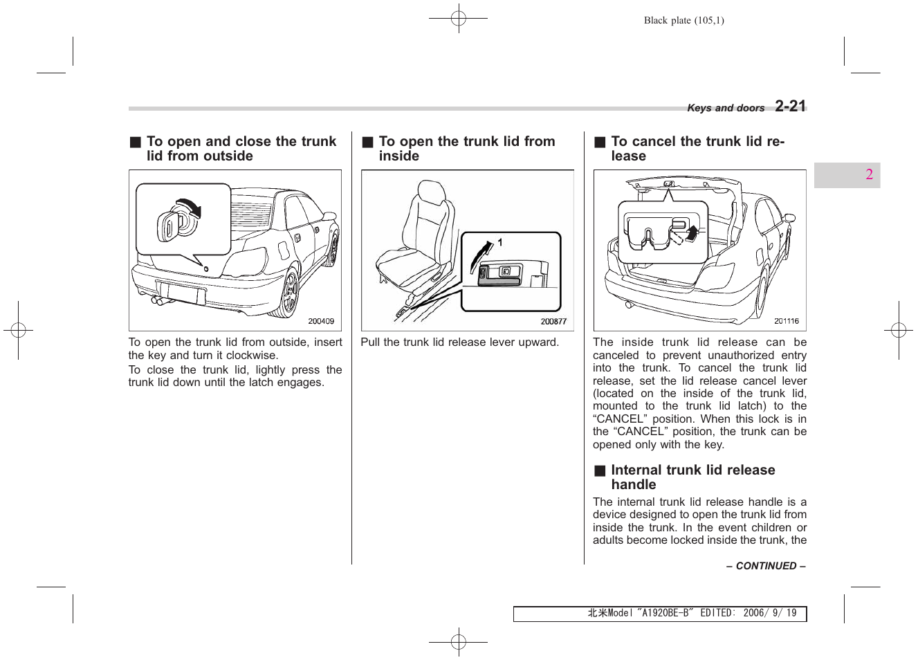 Subaru 2007 Impreza WRX User Manual | Page 104 / 364