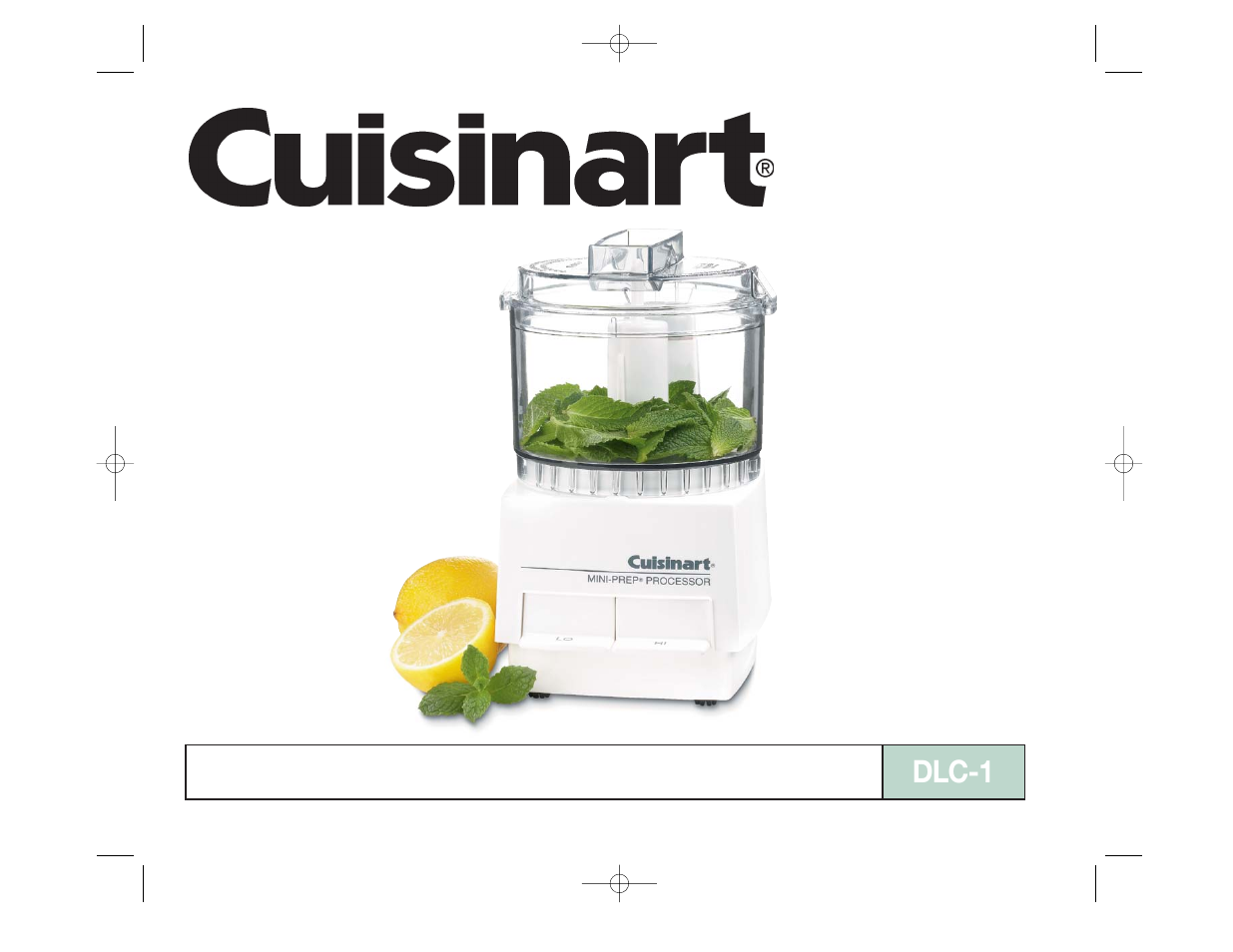Cuisinart DLC-1 User Manual | 16 pages