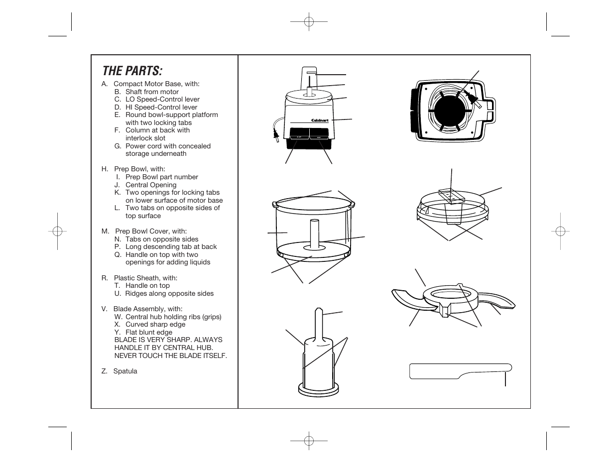 The parts | Cuisinart DLC-1 User Manual | Page 4 / 16