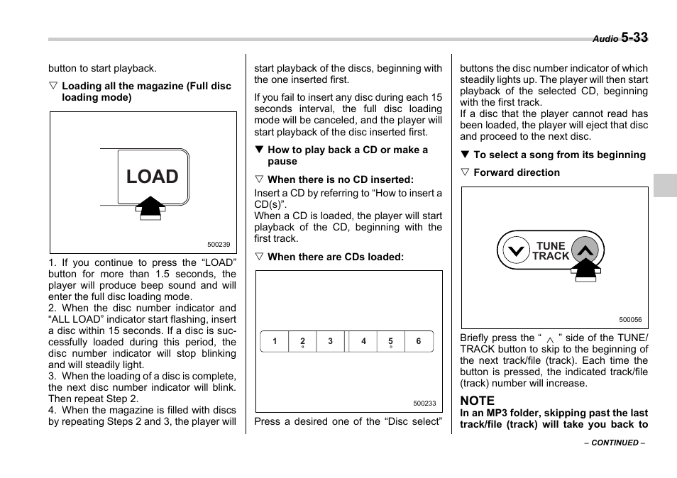 Load | Subaru 2006 Legacy User Manual | Page 206 / 425