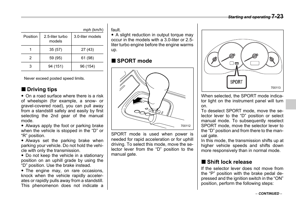 Subaru 2006 Legacy User Manual | Page 262 / 425