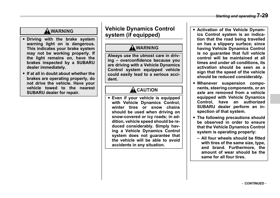 Vehicle dynamics control system (if equipped) | Subaru 2006 Legacy User Manual | Page 268 / 425