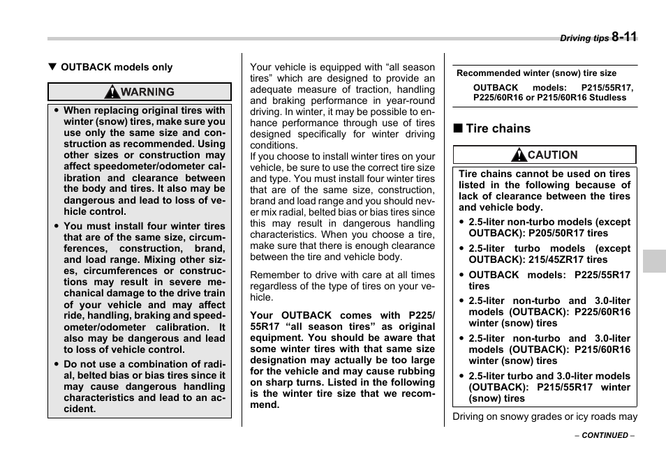 Subaru 2006 Legacy User Manual | Page 290 / 425