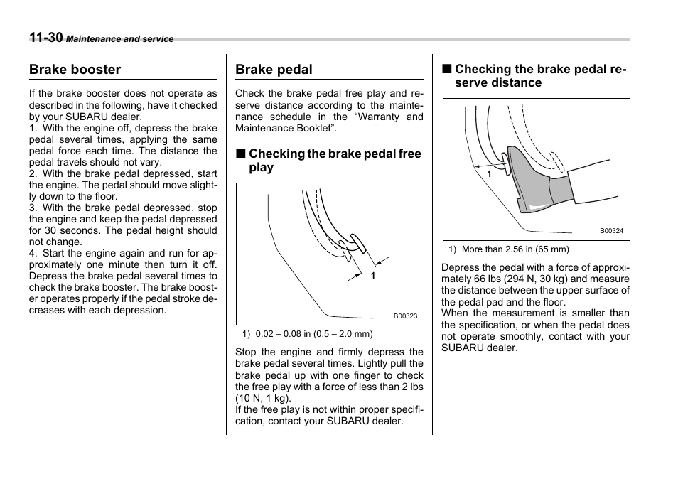 Brake booster, Brake pedal | Subaru 2006 Legacy User Manual | Page 363 / 425