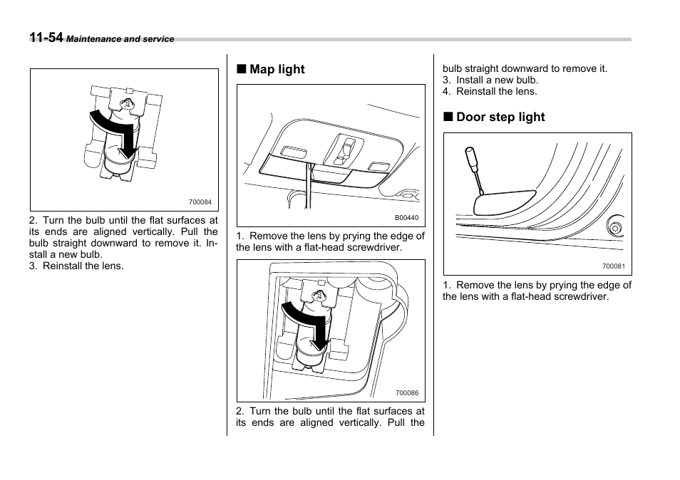 Map light, Door step light | Subaru 2006 Legacy User Manual | Page 387 / 425