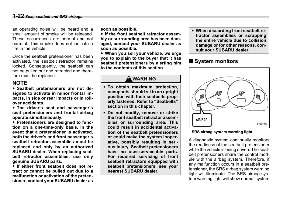 Subaru 2006 Legacy User Manual | Page 47 / 425