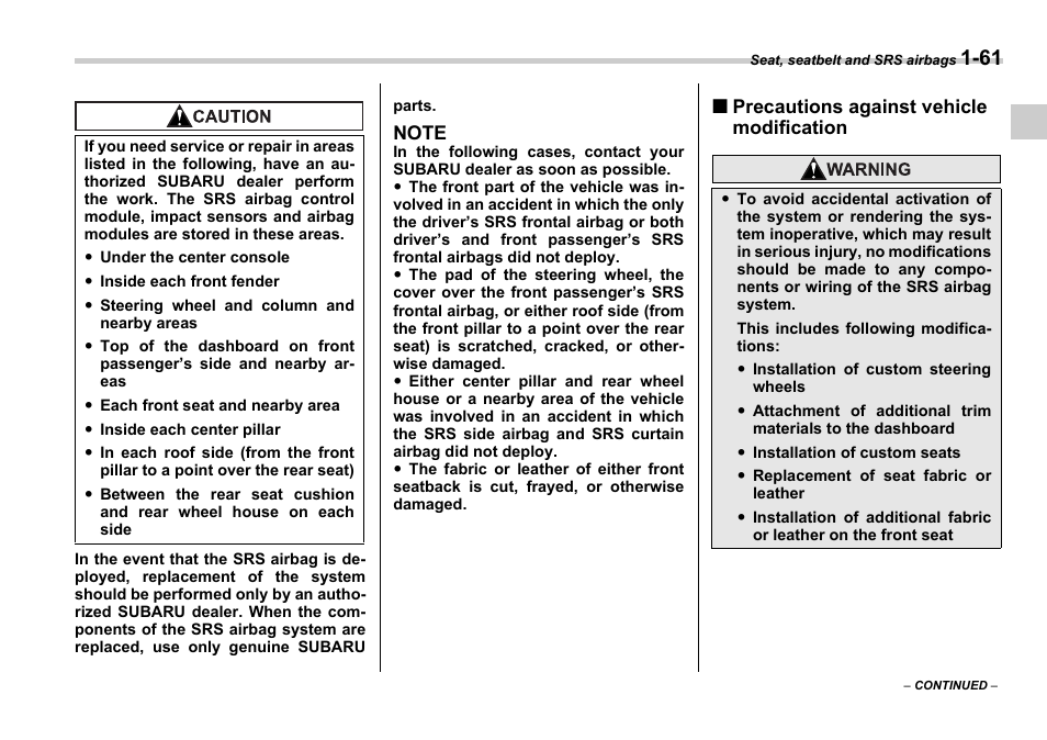 Subaru 2006 Legacy User Manual | Page 86 / 425