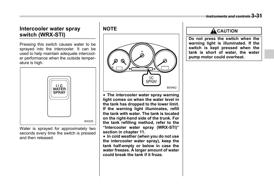 31 intercooler water spray switch (wrx-sti) | Subaru 2006 Impreza WRX User Manual | Page 144 / 365
