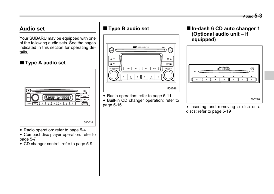 3 audio set | Subaru 2006 Impreza WRX User Manual | Page 166 / 365