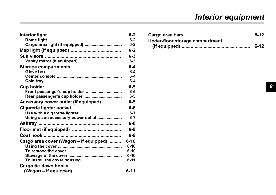 Msa5m0601astis_13, Interior equipment | Subaru 2006 Impreza WRX User Manual | Page 186 / 365