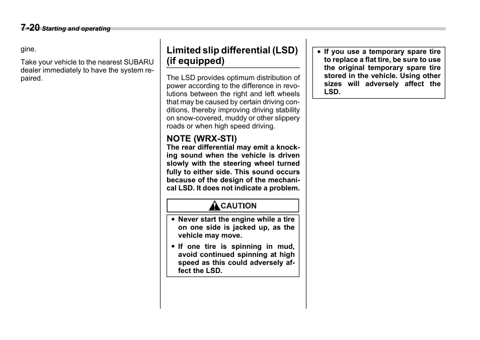 Limited slip differential (lsd) (if equipped) | Subaru 2006 Impreza WRX User Manual | Page 217 / 365