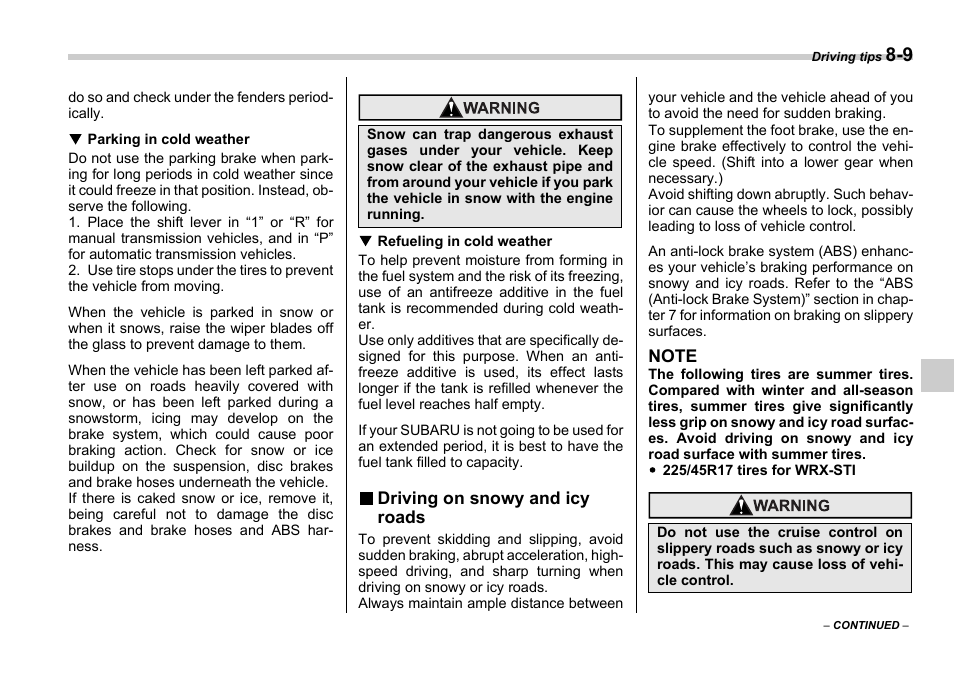 Subaru 2006 Impreza WRX User Manual | Page 236 / 365