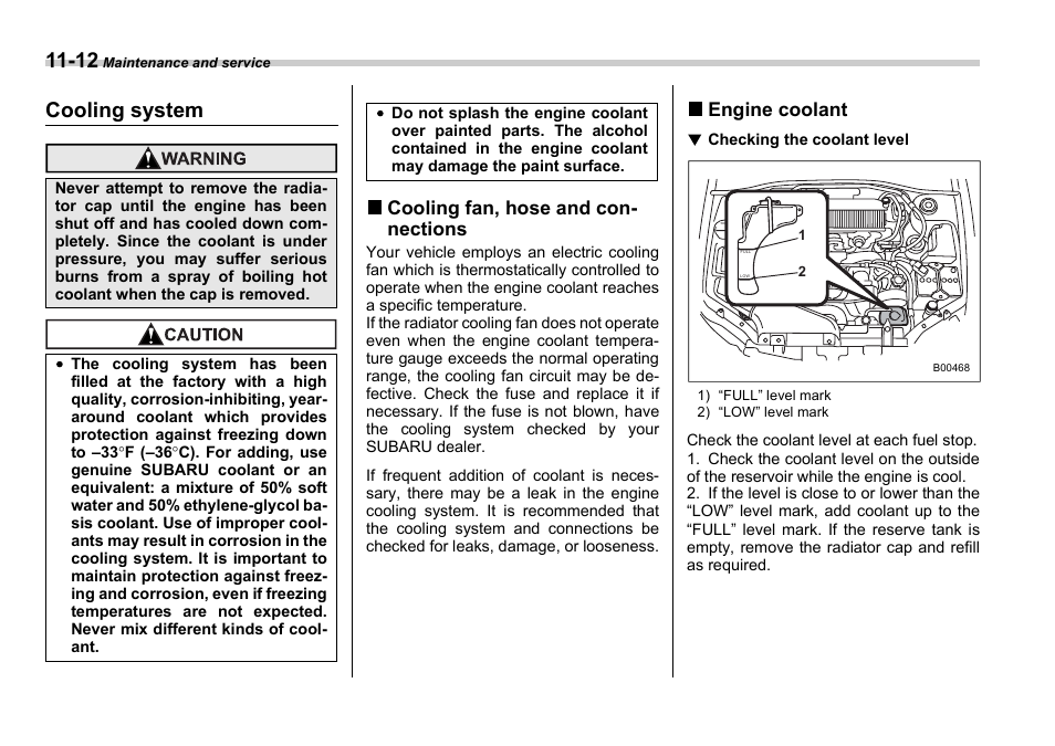 Cooling system | Subaru 2006 Impreza WRX User Manual | Page 291 / 365