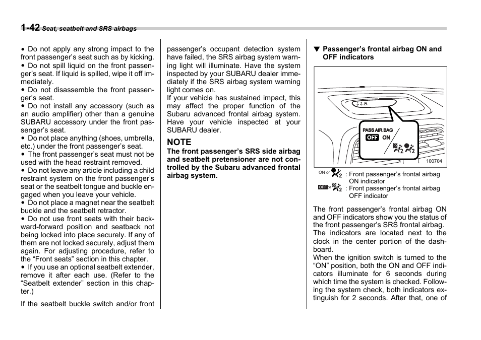 Subaru 2006 Impreza WRX User Manual | Page 69 / 365