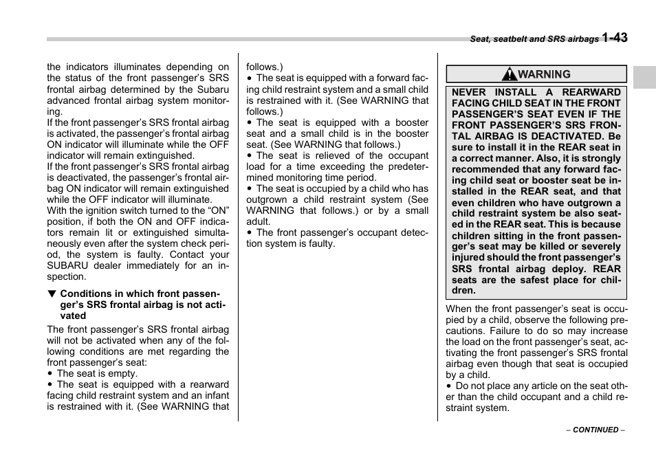 Subaru 2006 Impreza WRX User Manual | Page 70 / 365