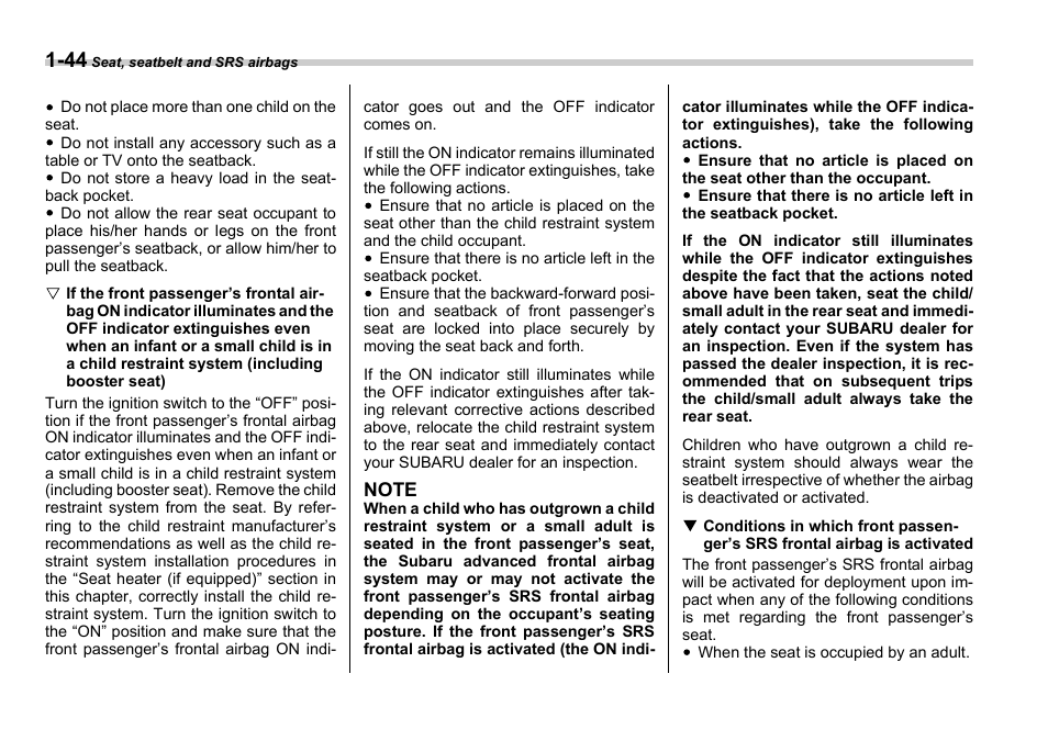 Subaru 2006 Impreza WRX User Manual | Page 71 / 365