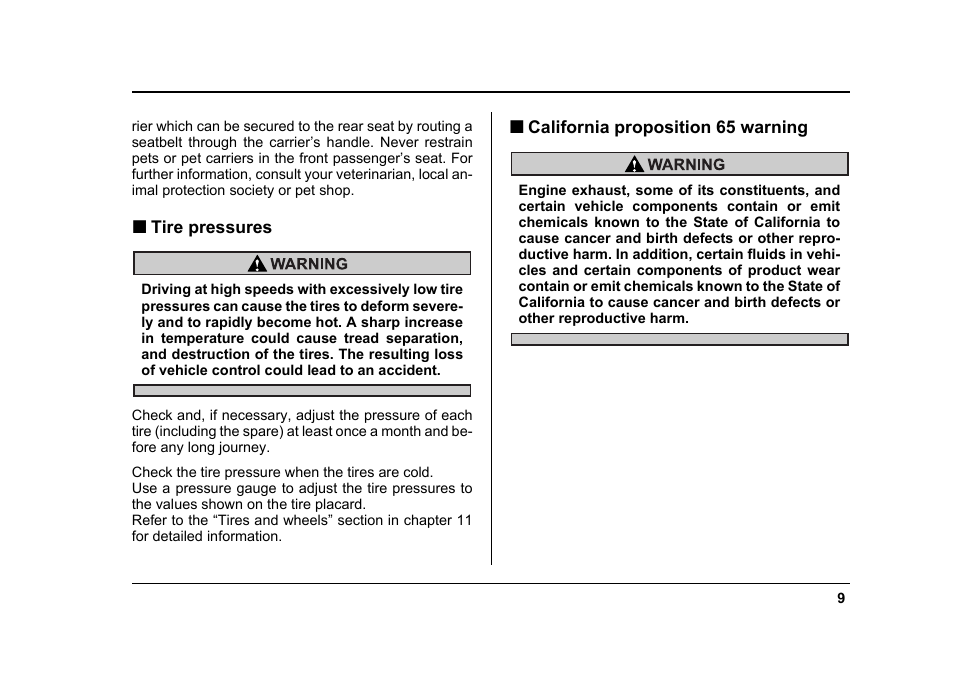 Subaru 2006 Baja User Manual | Page 12 / 487