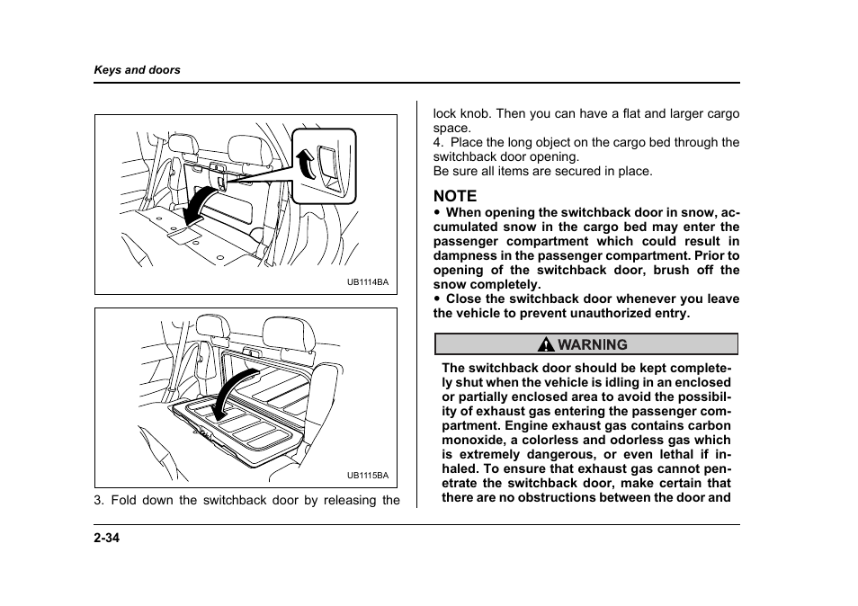 Subaru 2006 Baja User Manual | Page 123 / 487