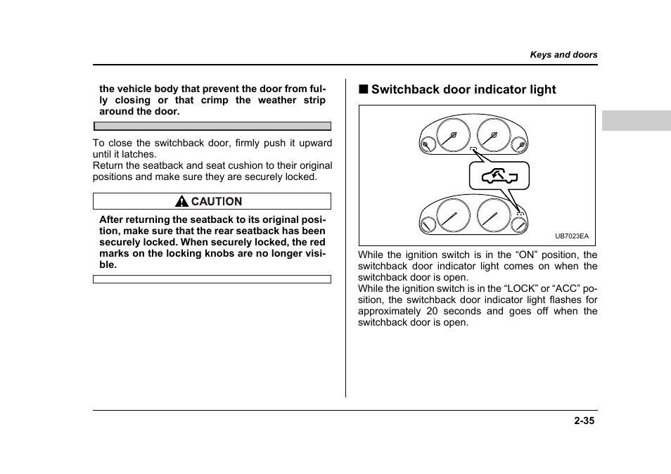 Subaru 2006 Baja User Manual | Page 124 / 487